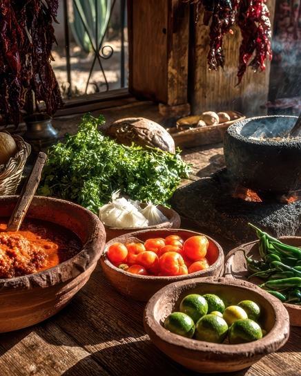 Ancestral ingredients and slow cooking techniques