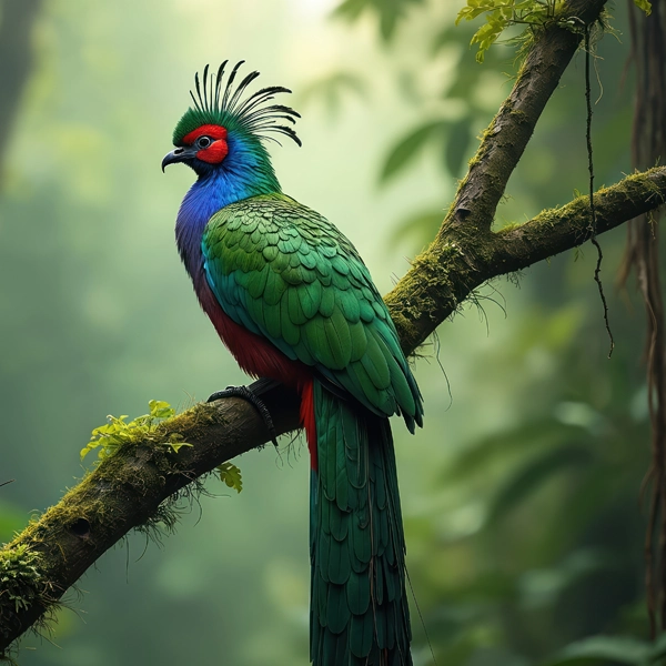 Avian species residing in cloud forests