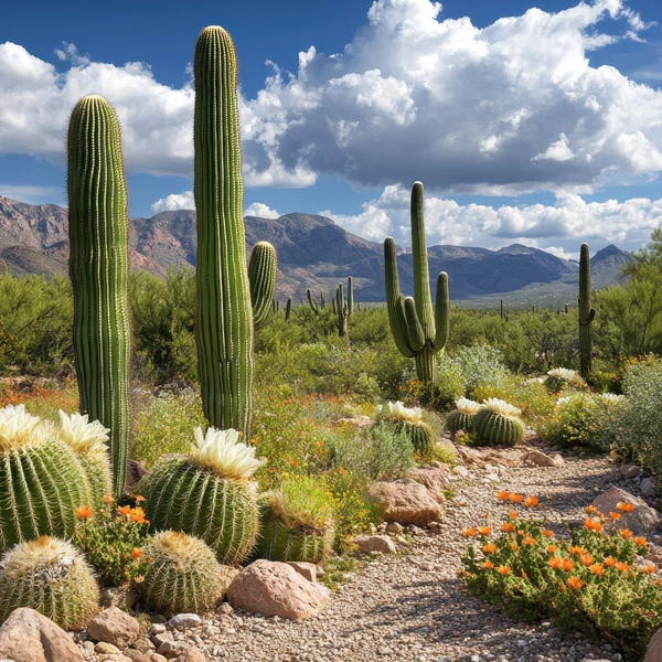 Desert flora adaptation to arid conditions